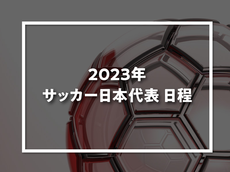 2023年サッカー日本代表 日程